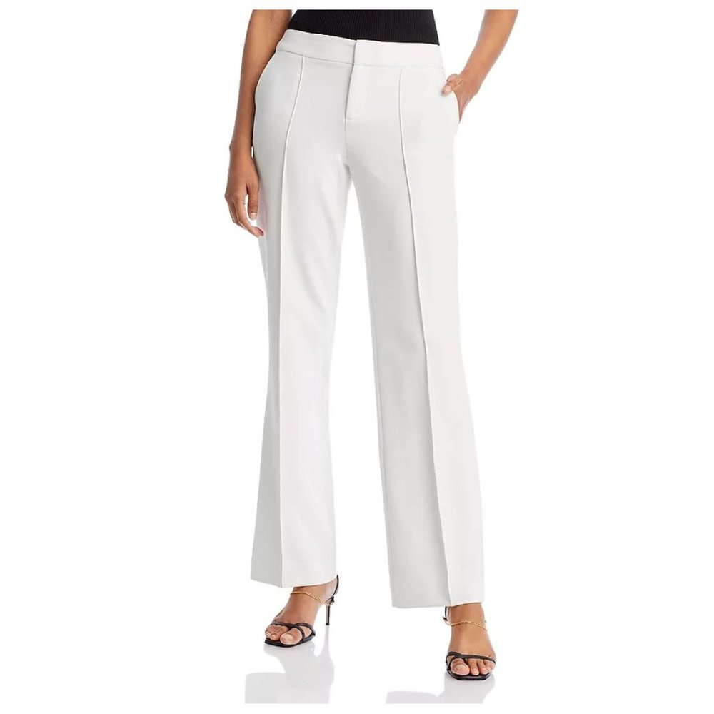 NWT KARL LAGERFELD PARIS Wide Leg Suiting Pants Soft White Size 10